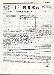 ECHO D ORAN 12 OCTOBRE 1844